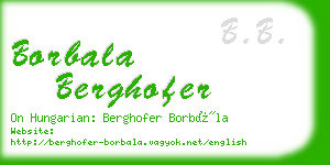 borbala berghofer business card